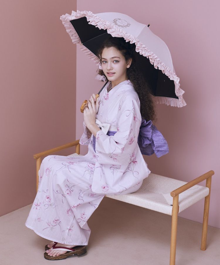 Maison de FLEUR「【セパレート/兵児帯セット】ローズリボン セパレート浴衣」|その他|