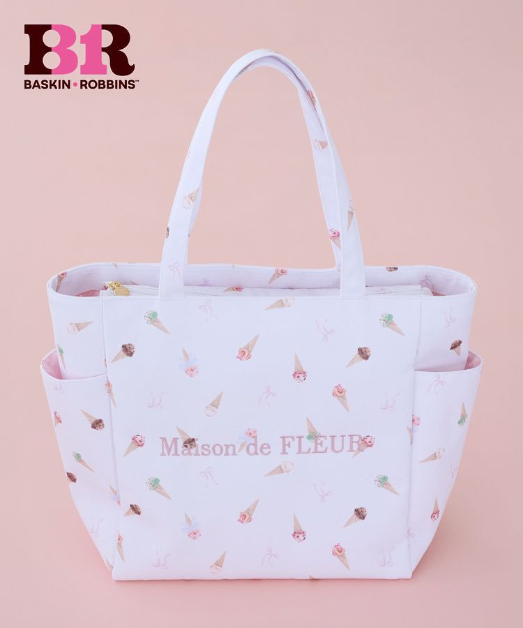 Maison de FLEUR「サーティワン サイドポケットトート」|トートバッグ|ライトピンク