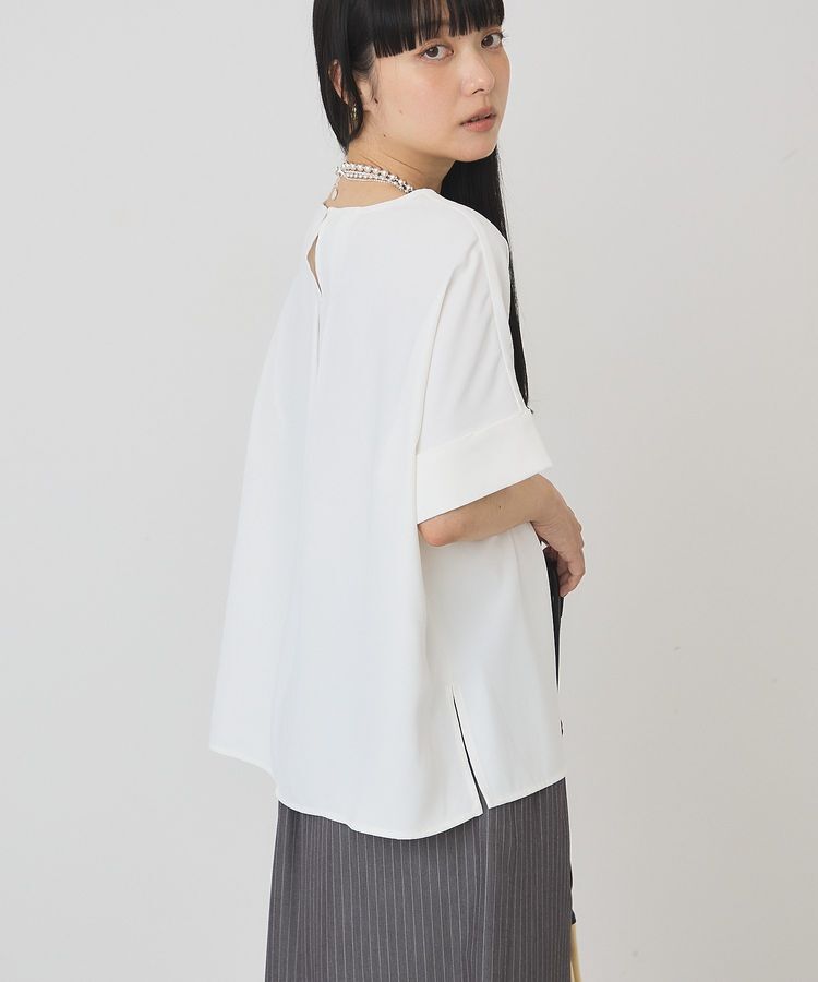 AMERICAN HOLIC「【WEB限定】イージーケア+接触冷感バックタック半袖プルオーバー」|シャツ・ブラウス|