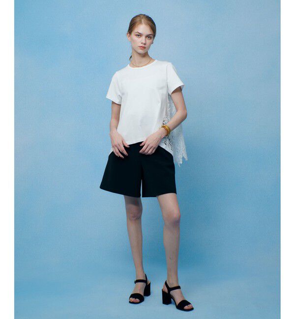 LOULOU WILLOUGHBY「レースドッキングロングＴシャツ」|Tシャツ・カットソー|