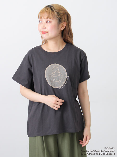 Samansa Mos2「【Disney】くまのプーさんレースモチーフTシャツ」|Tシャツ・カットソー|