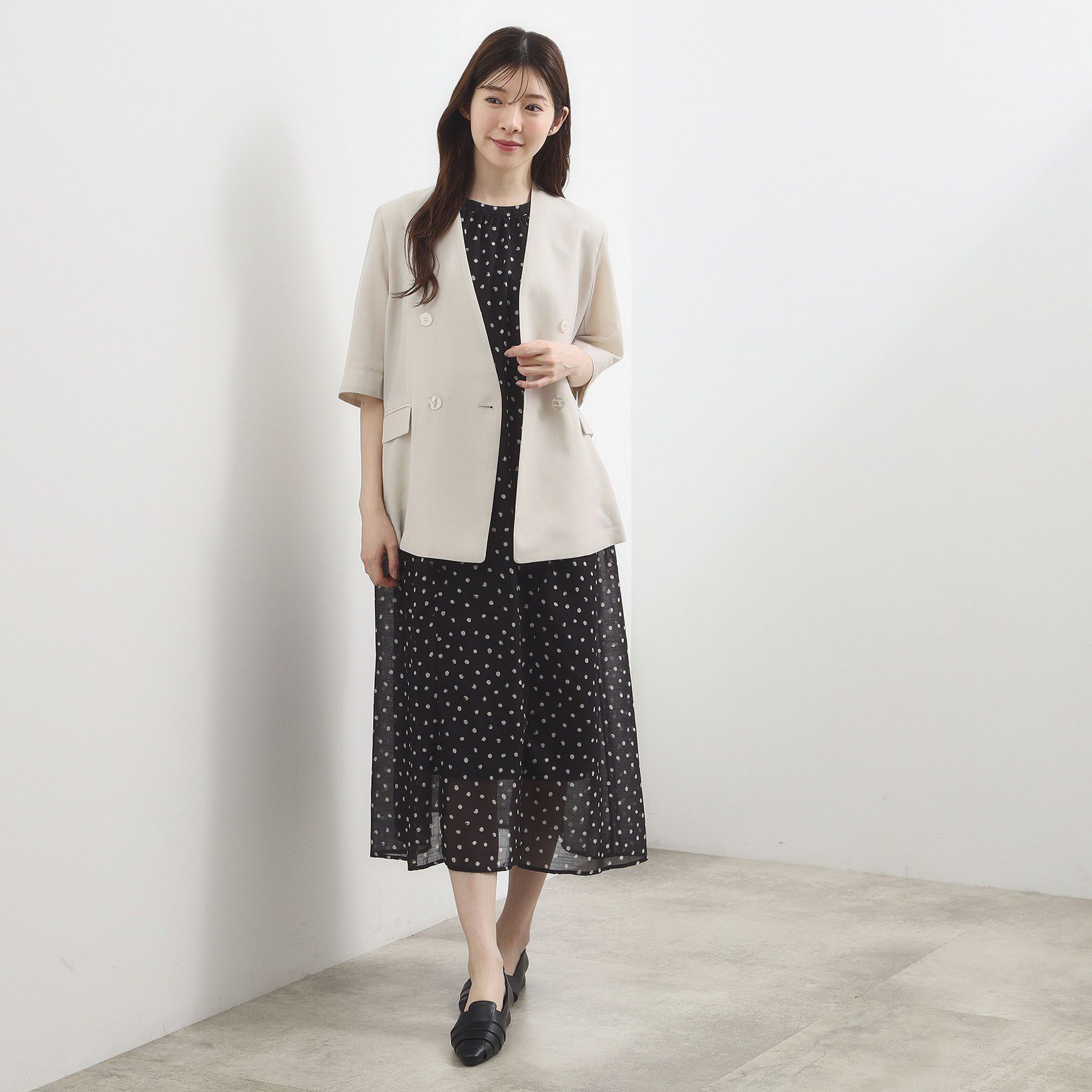 grove「【貴島明日香さん着用】シアードットワンピース」|ワンピース|