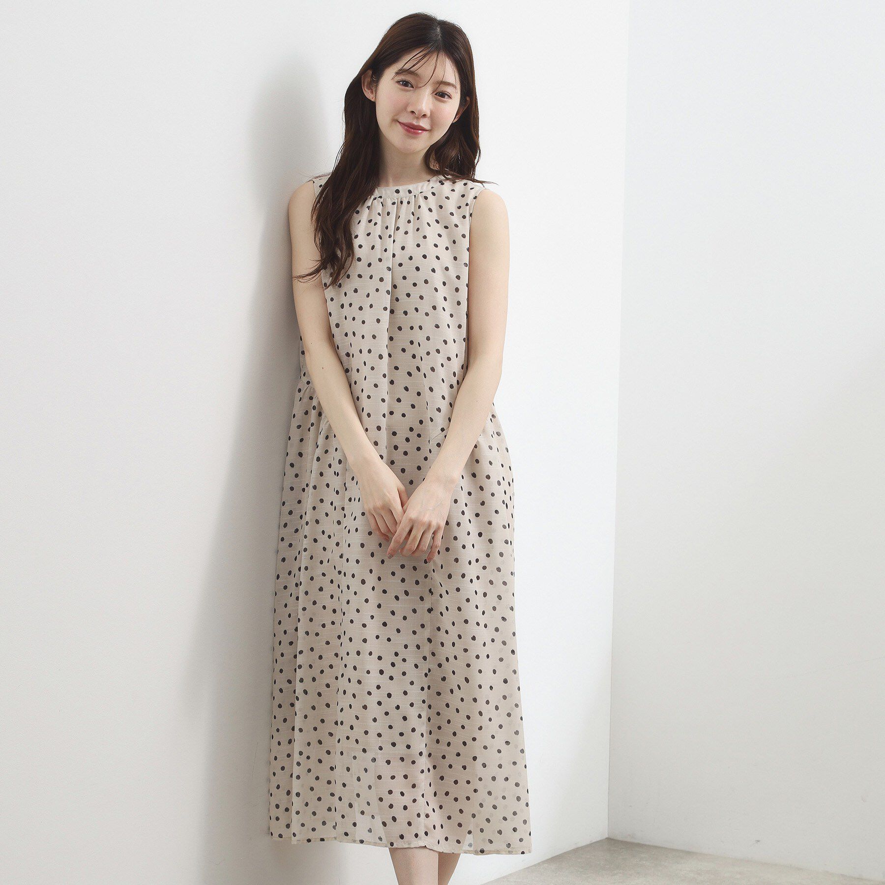 grove「【貴島明日香さん着用】シアードットワンピース」|ワンピース|
