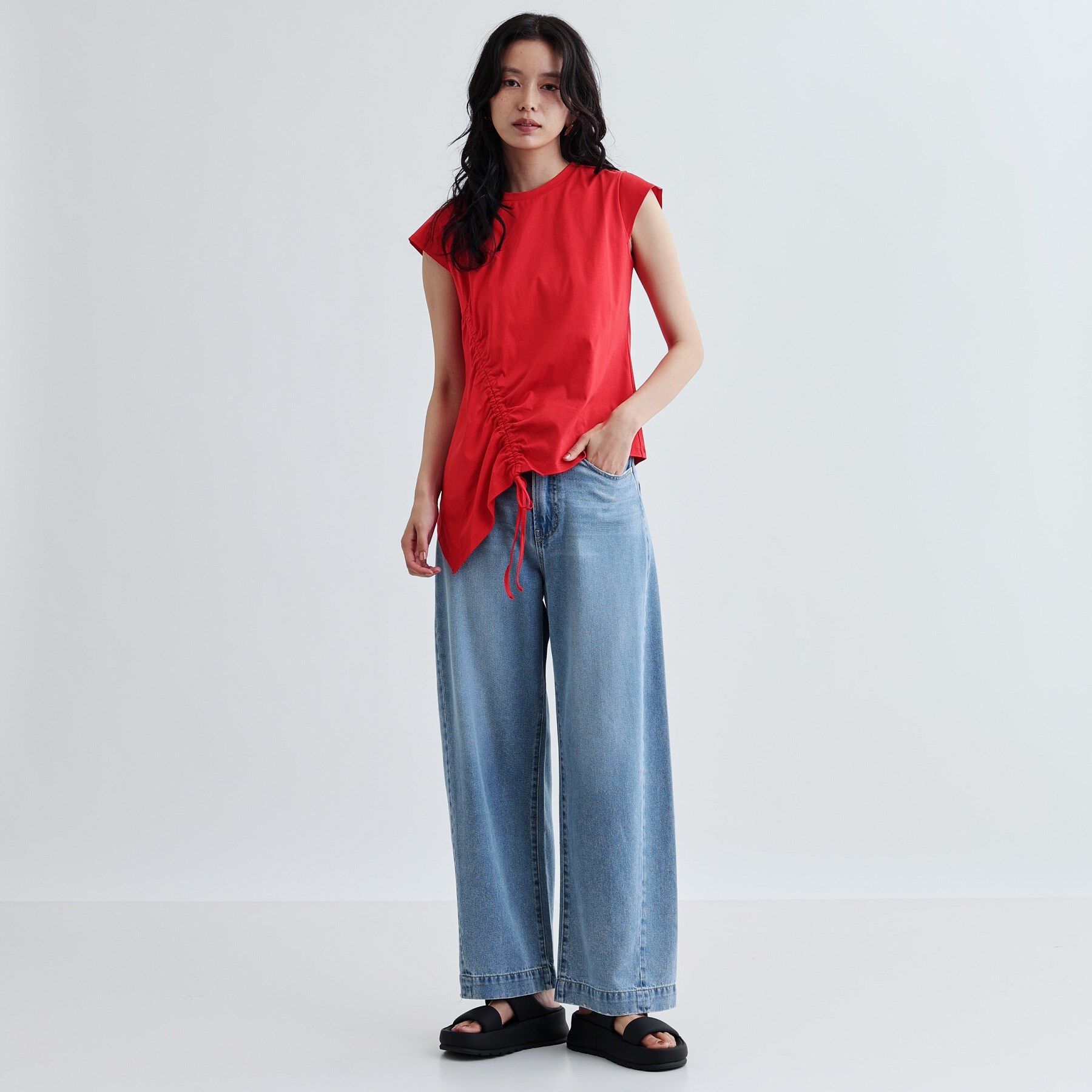 GALLEST「イレギュラーシャーリングヘムカットソー」|Tシャツ・カットソー|