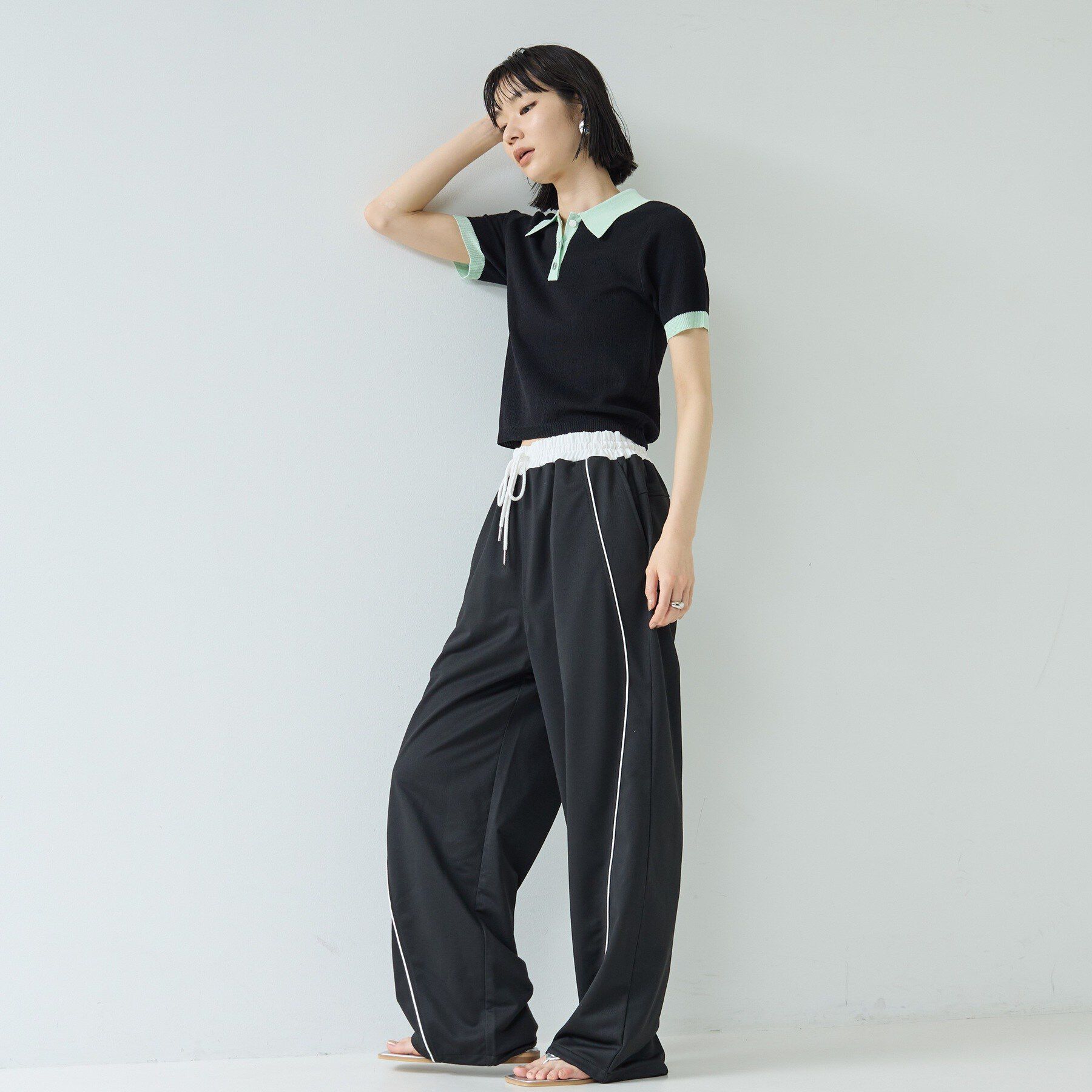 GALLEST「【一部店舗限定】パイピング裏毛ワイドパンツ」|その他|