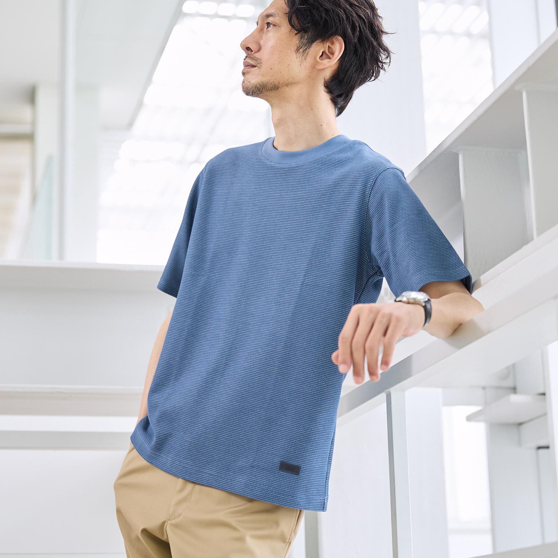 TAKEO KIKUCHI「【抗菌防臭】メランジ クルーネック プルオーバー」|Tシャツ・カットソー|