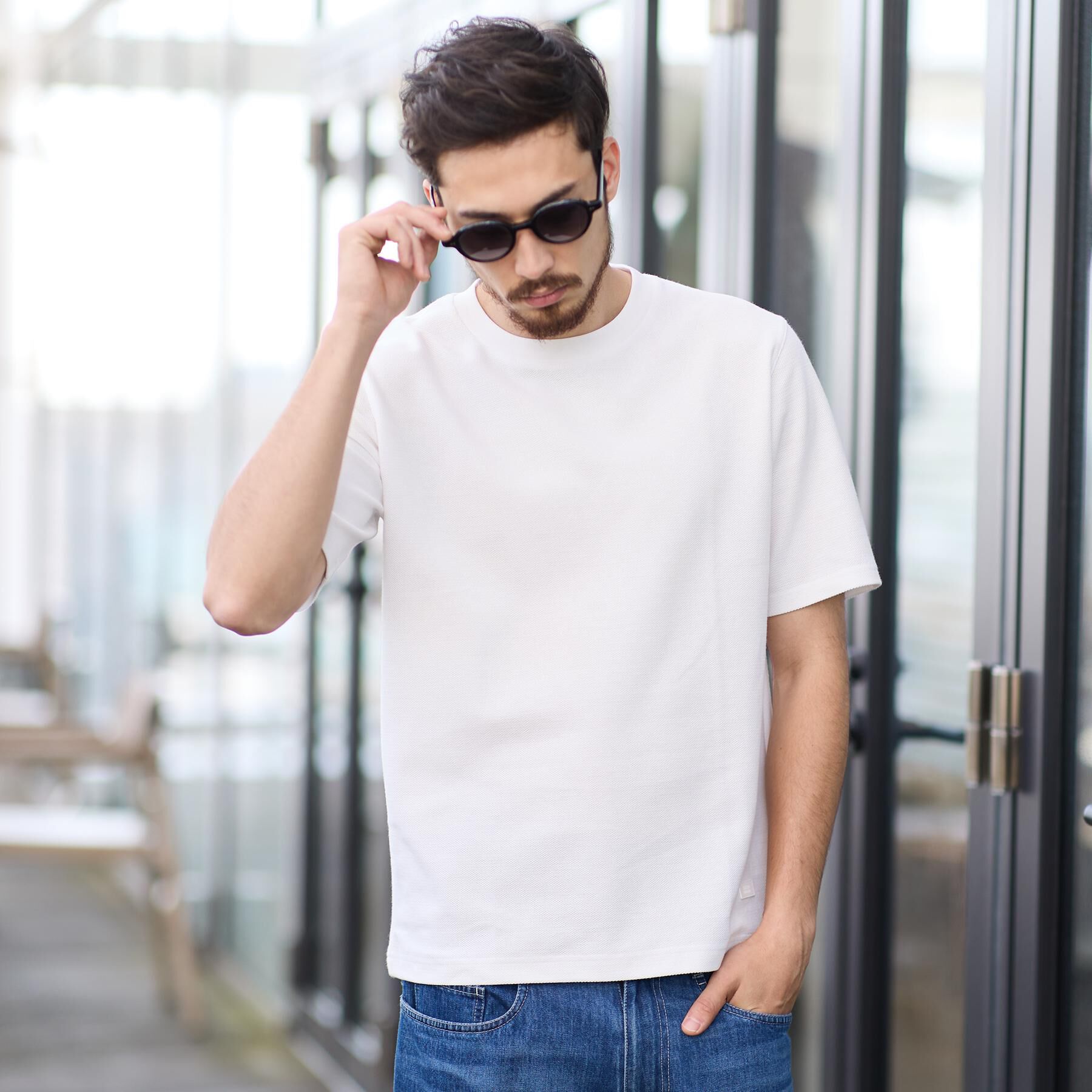 TAKEO KIKUCHI「【抗菌防臭】メランジ クルーネック プルオーバー」|Tシャツ・カットソー|