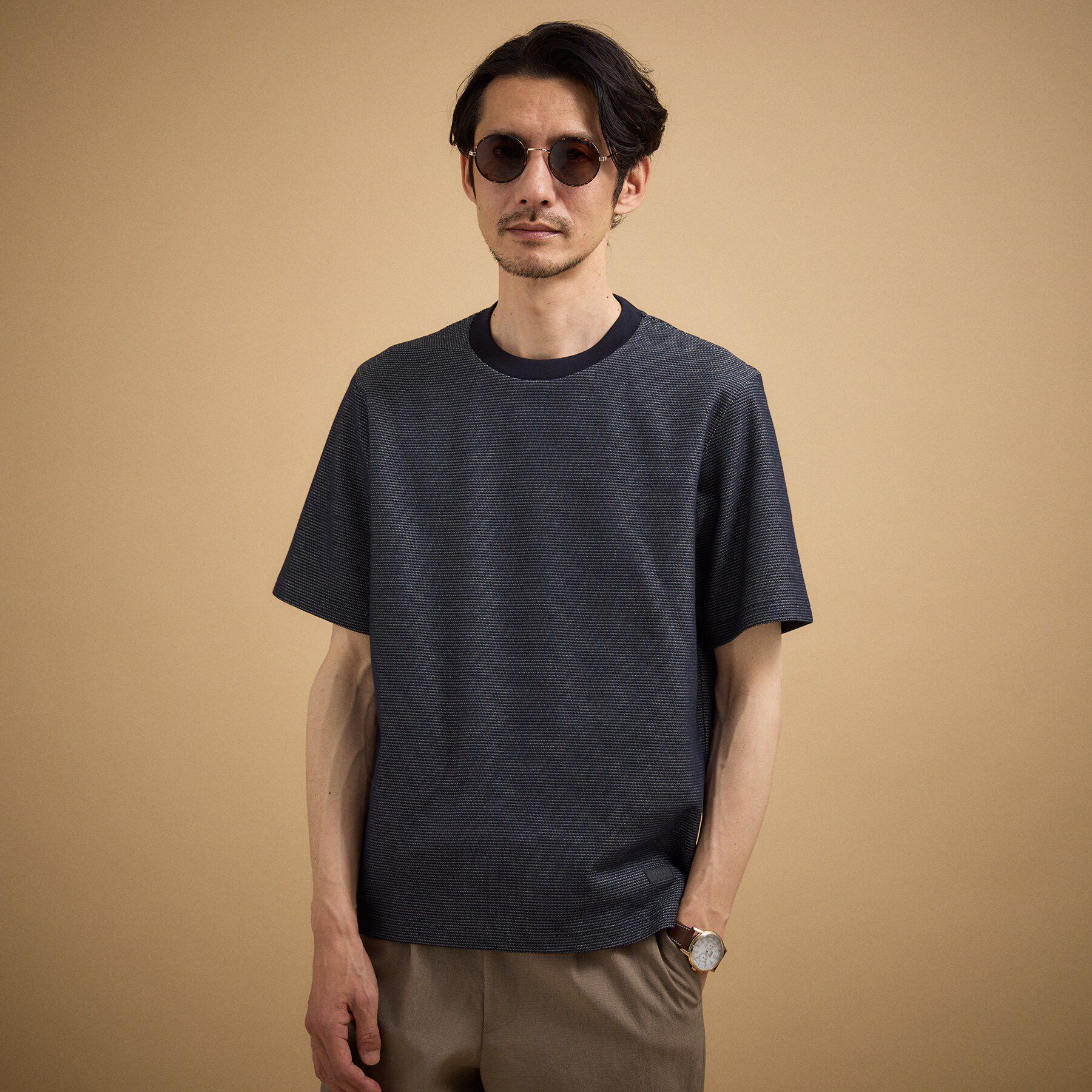 TAKEO KIKUCHI「【抗菌防臭】メランジ クルーネック プルオーバー」|Tシャツ・カットソー|