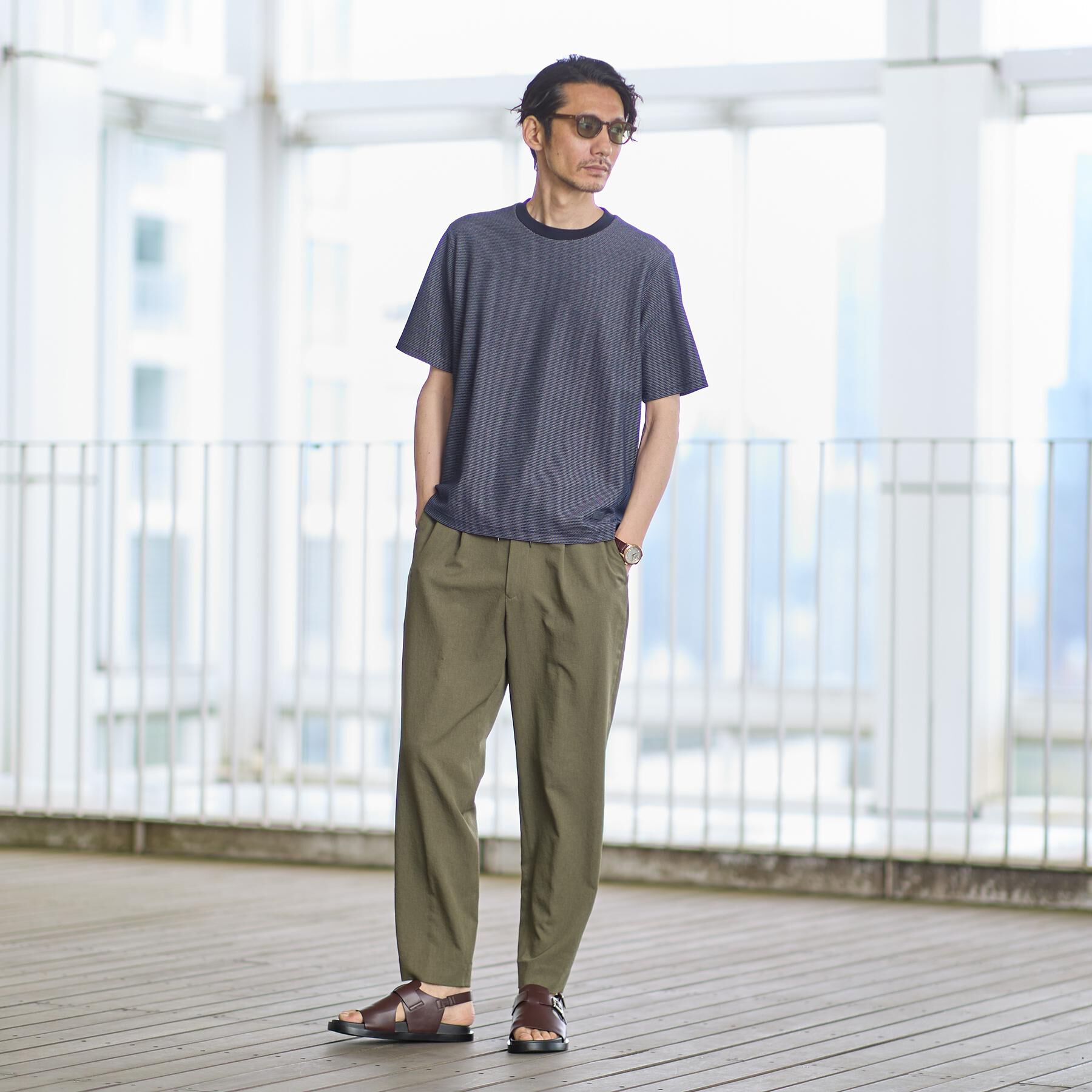 TAKEO KIKUCHI「【抗菌防臭】メランジ クルーネック プルオーバー」|Tシャツ・カットソー|