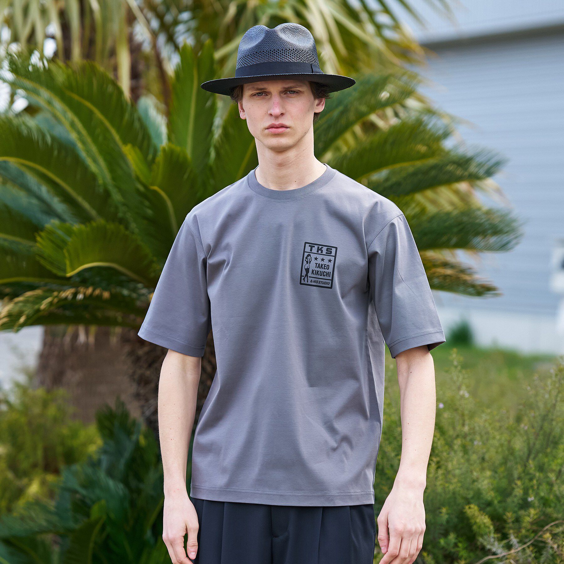 TAKEO KIKUCHI「【BOWLER HAT LABEL】アイスクリアコットン ピンナップガール 半袖Tシャツ」|Tシャツ・カットソー|