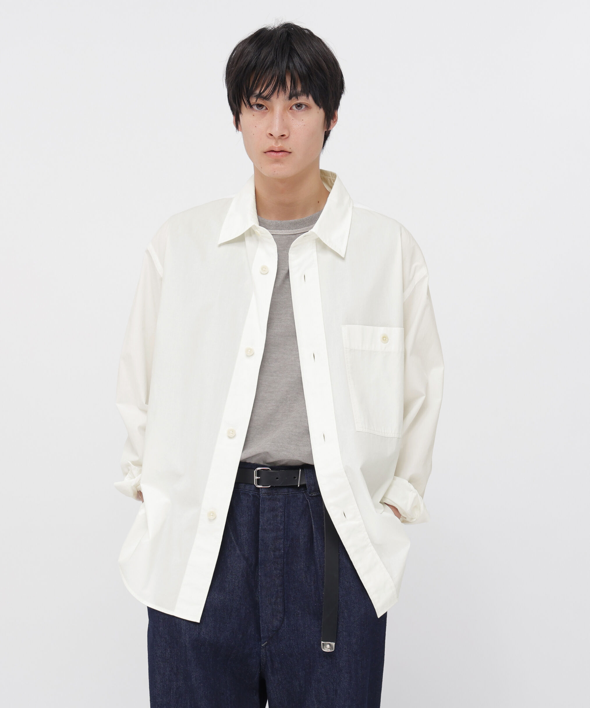 MHL.「ORGANIC COTTON SHIRTING SHIRT」|シャツ・ブラウス|WHITE