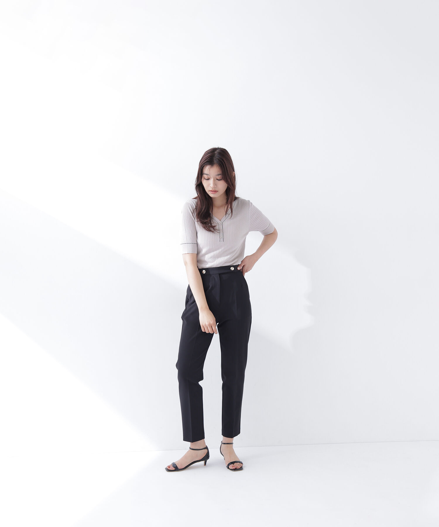  「<Oggi掲載>＜骨格ストレート＞メタルポイントアンクルパンツ」|その他|