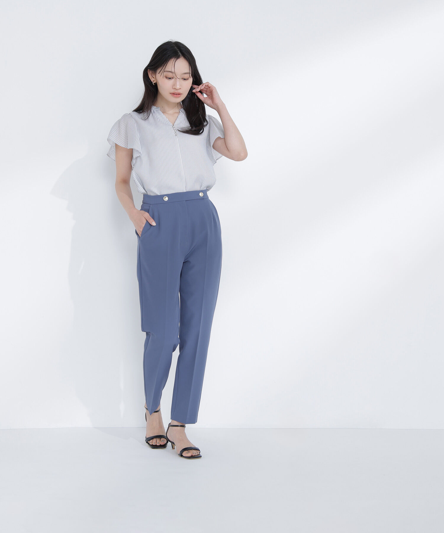  「<Oggi掲載>＜骨格ストレート＞メタルポイントアンクルパンツ」|その他|