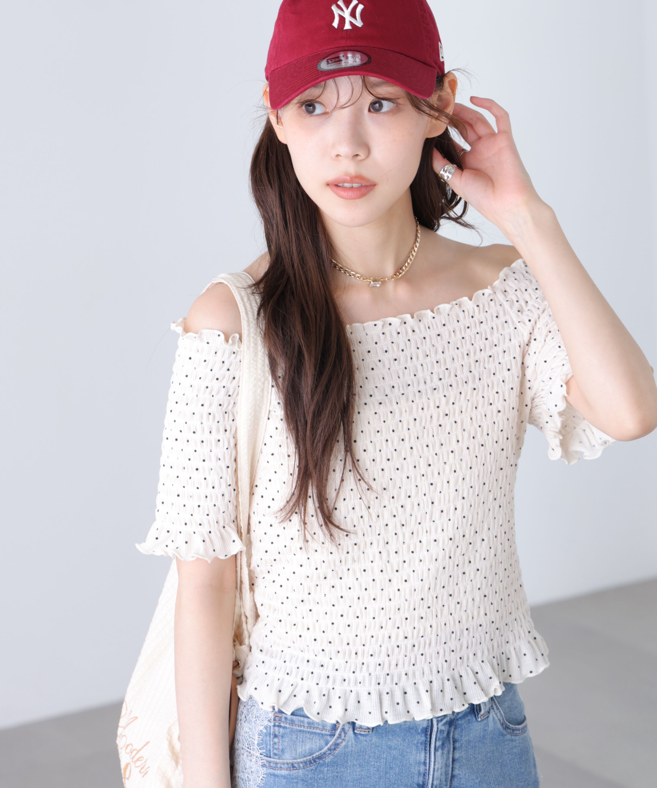  「2wayオフショルシャーリングカットソー」|Tシャツ・カットソー|