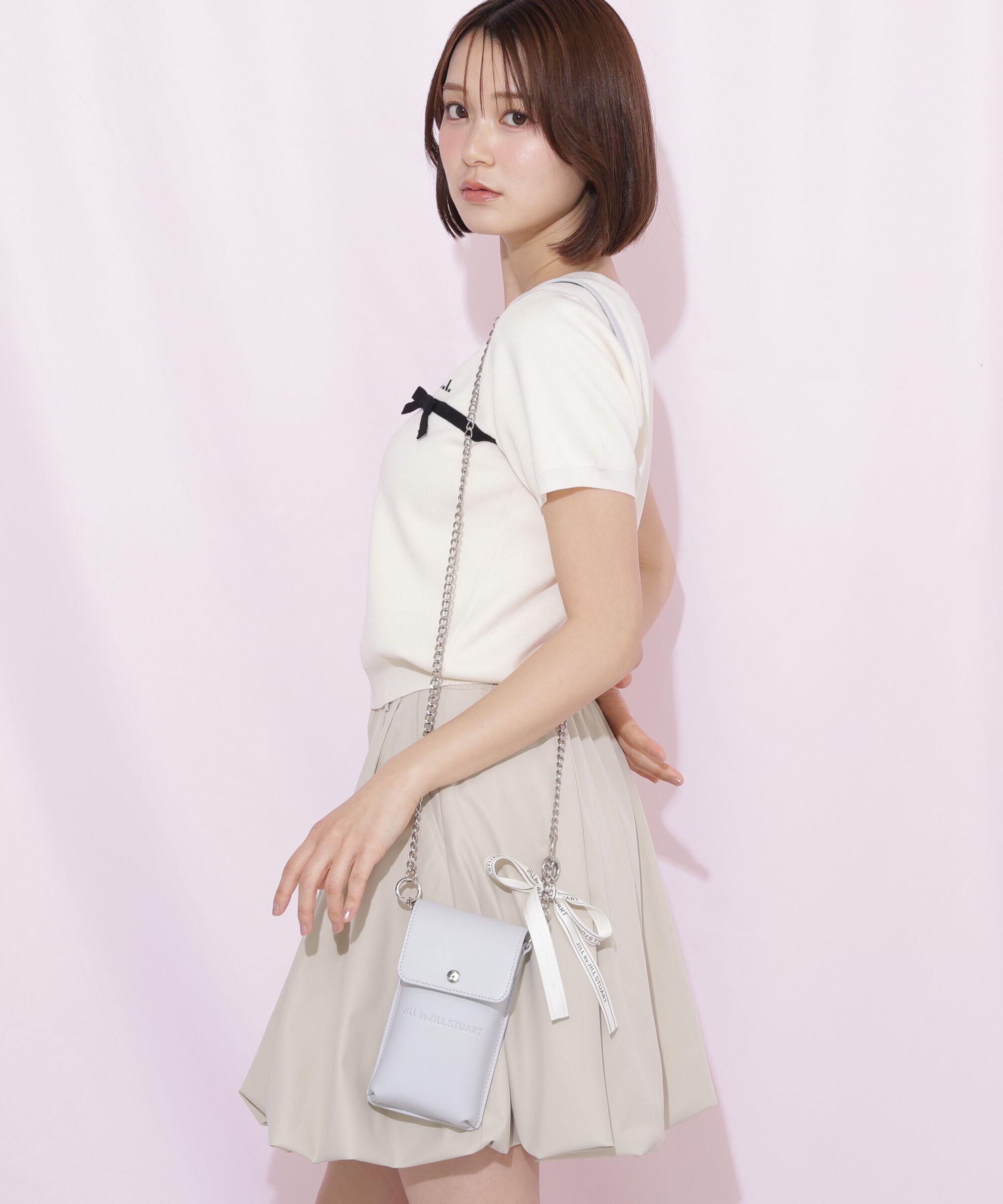  「チャーム付きマルチポシェット」|財布|ブルー