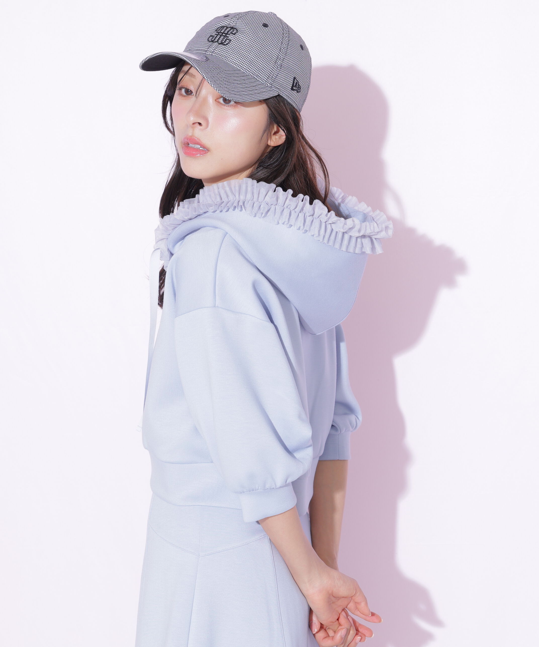  「チュールフリルダイバーパーカー」|Tシャツ・カットソー|