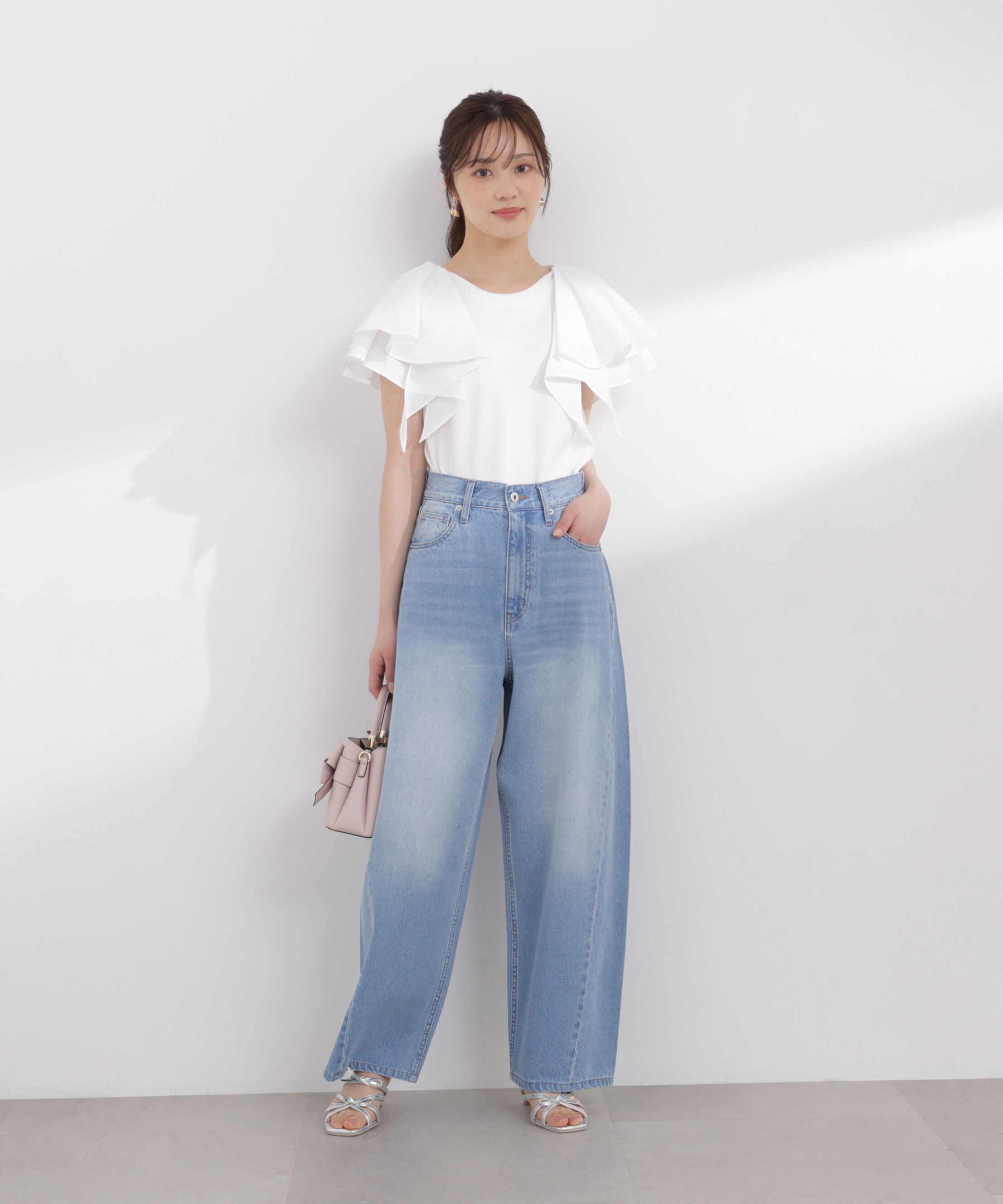 PROPORTION BODY DRESSING「ボリュームラッフルスリーブニット 26SS」|ニット・セーター|