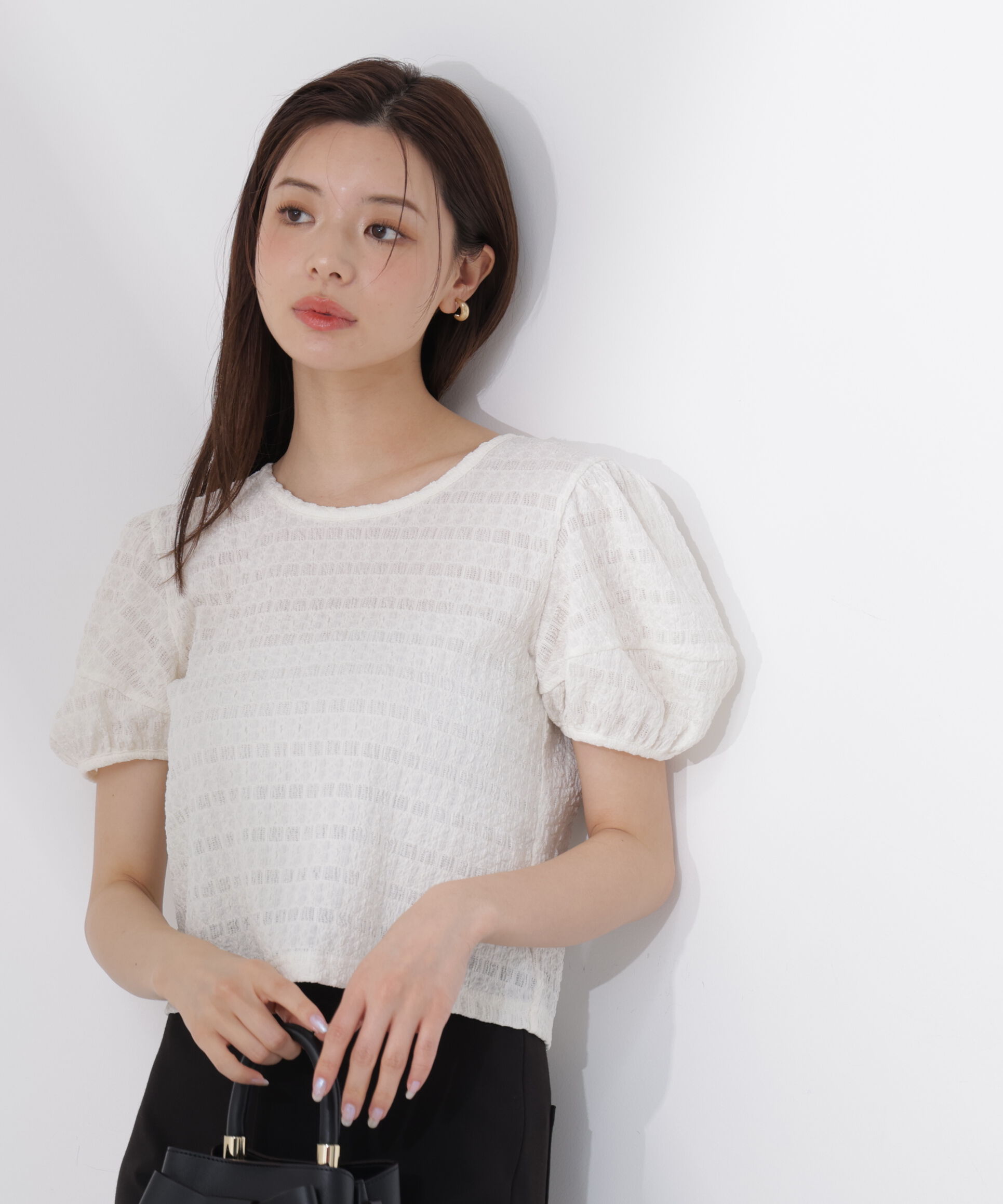 PROPORTION BODY DRESSING「バックオープンパフスリーブトップス26SS」|Tシャツ・カットソー|エクリュ1