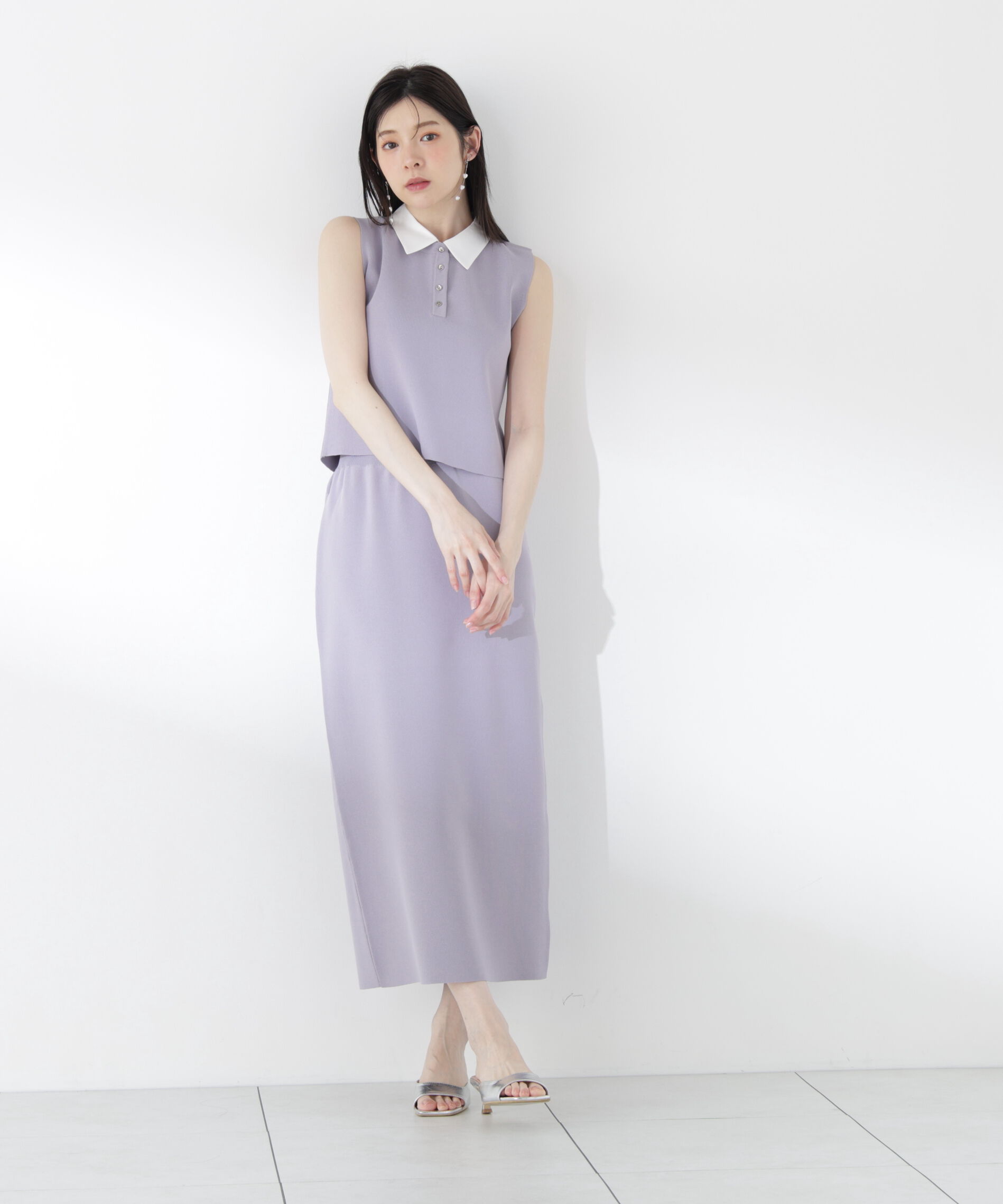 PROPORTION BODY DRESSING「＜青島心さん着用＞衿ドッキングニットセットアップ」|ワンピース|