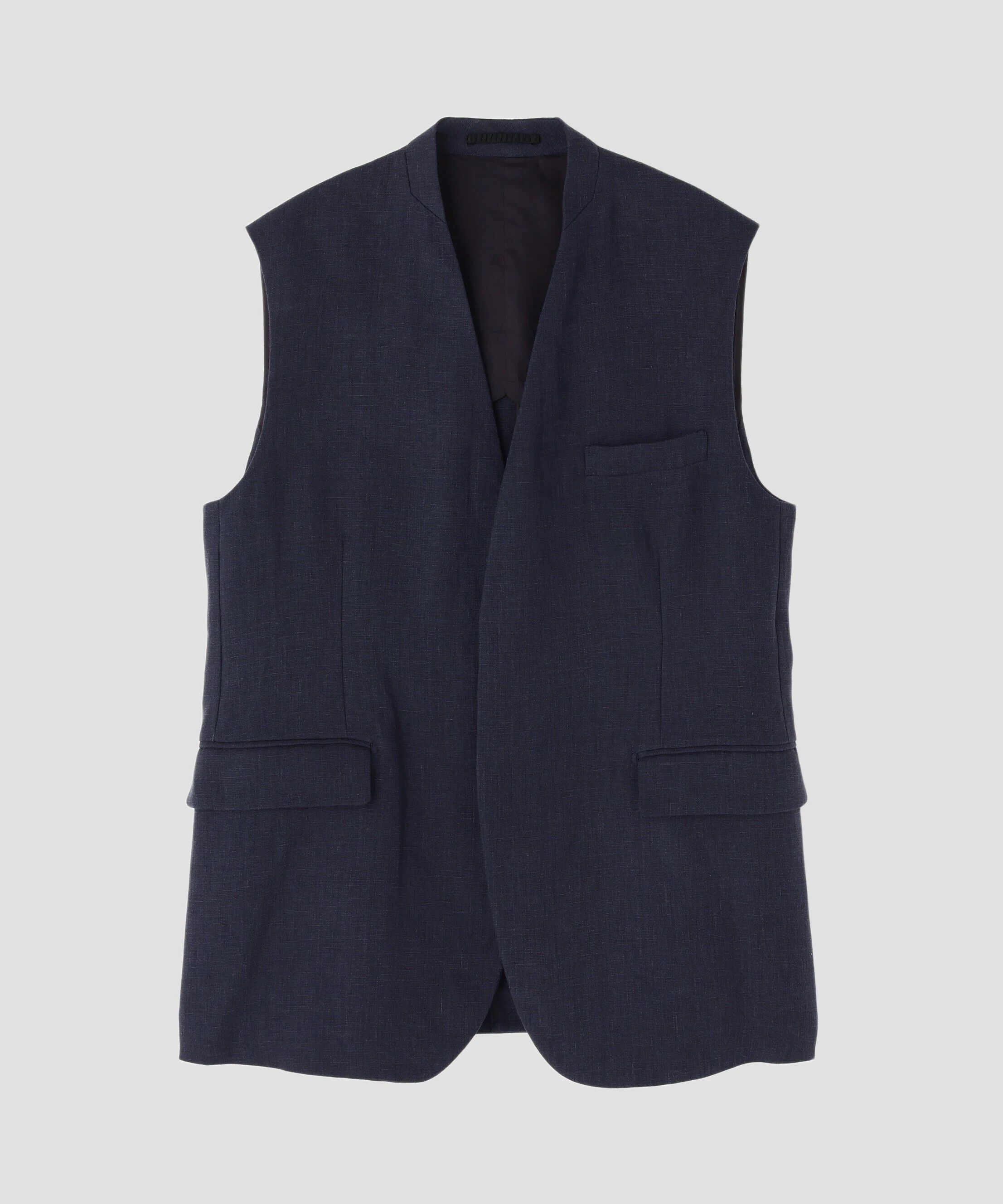 YLEVE 「YLEVE / LINEN DOUBLE CLOTH NO SLEEVE JACKET」|その他|ネイビー