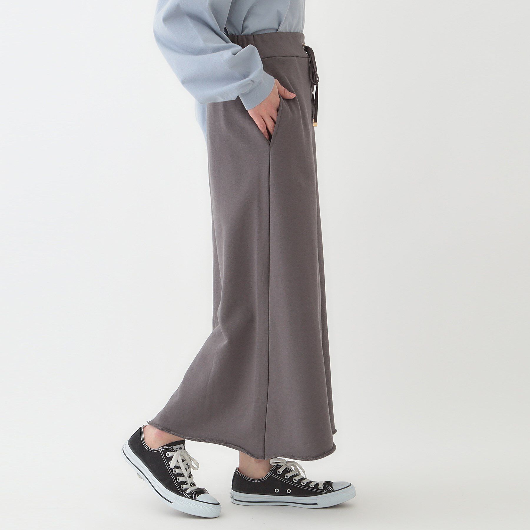 SHOO･LA･RUE「カジュアルスタイルに 裏毛Aラインスカート」|スカート|
