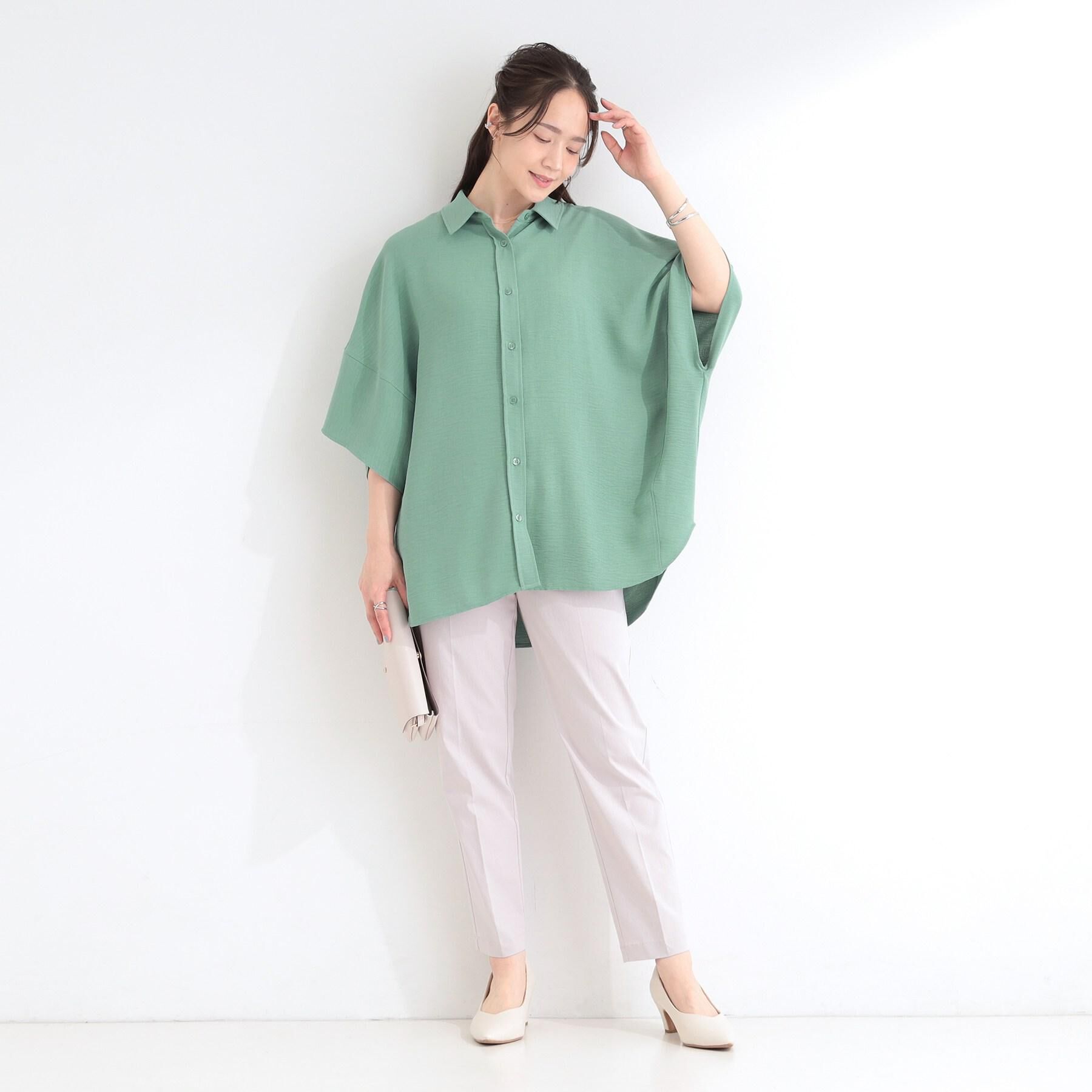SHOO･LA･RUE「【ひんやり/洗濯機可/S-LL】穿くだけまっすぐ美脚見え ストレッチスティックパンツ」|その他|