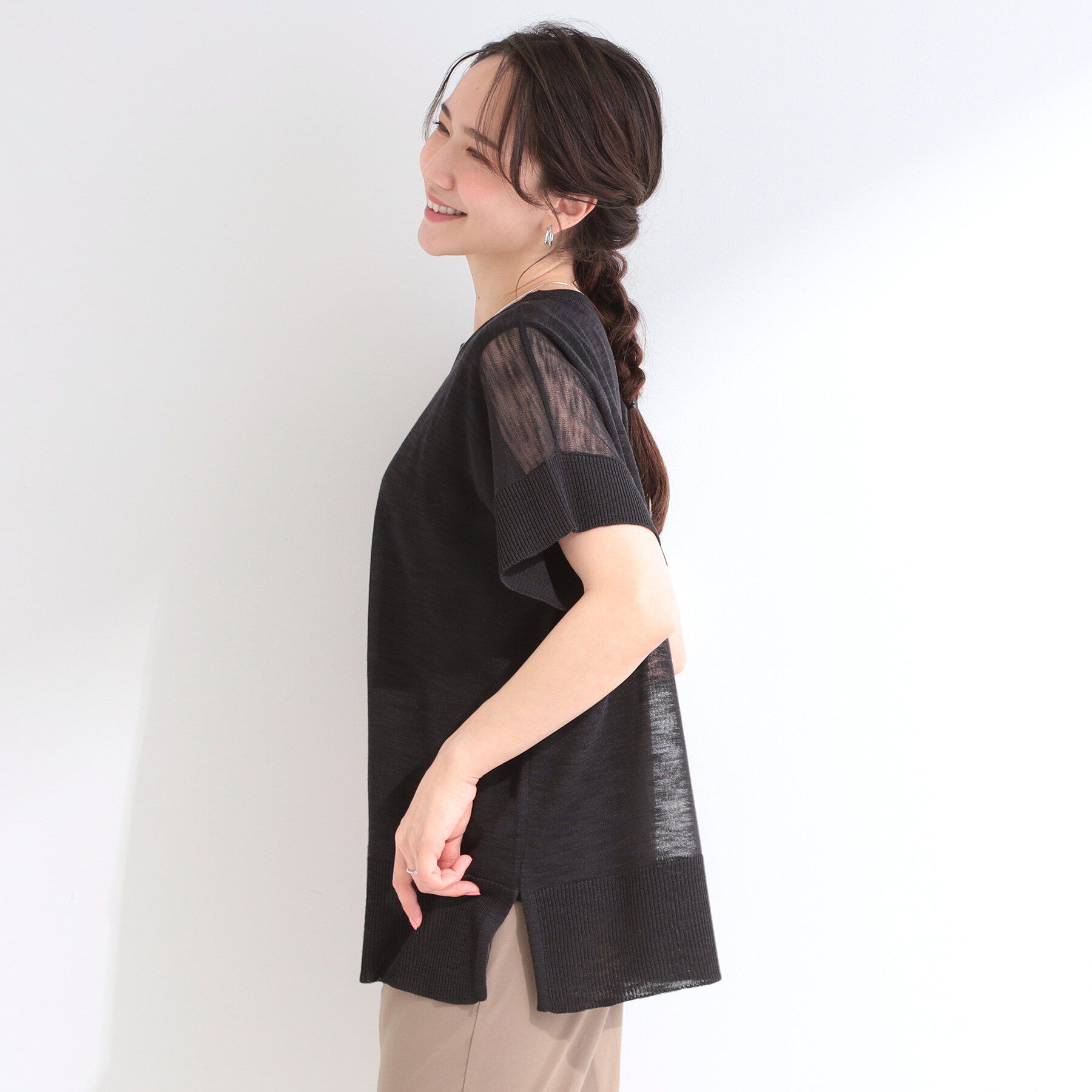 SHOO･LA･RUE「【2点セット/S-LL/体型カバー】大人のこなれレイヤード シアーニット+タンクトップ」|その他|