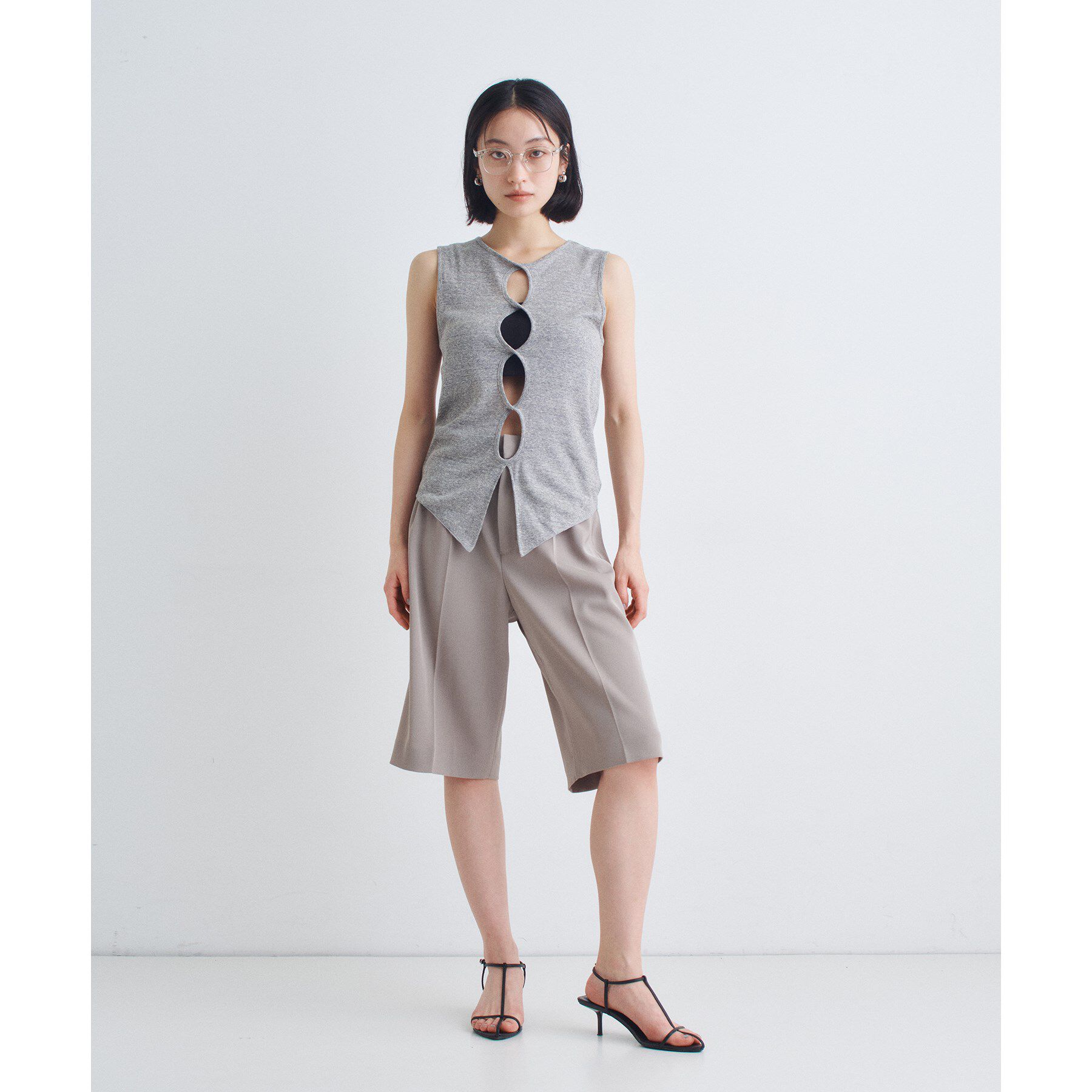 CODE A「twist sheer rib tops」|Tシャツ・カットソー|