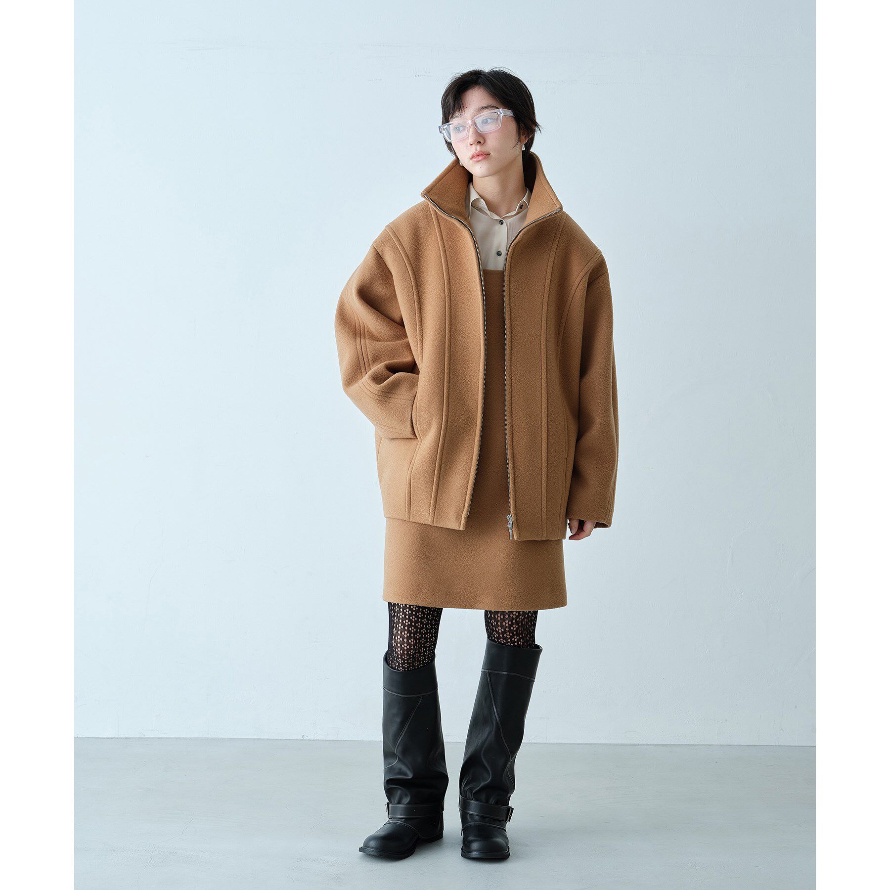 CODE A「wool mini dress」|ワンピース|
