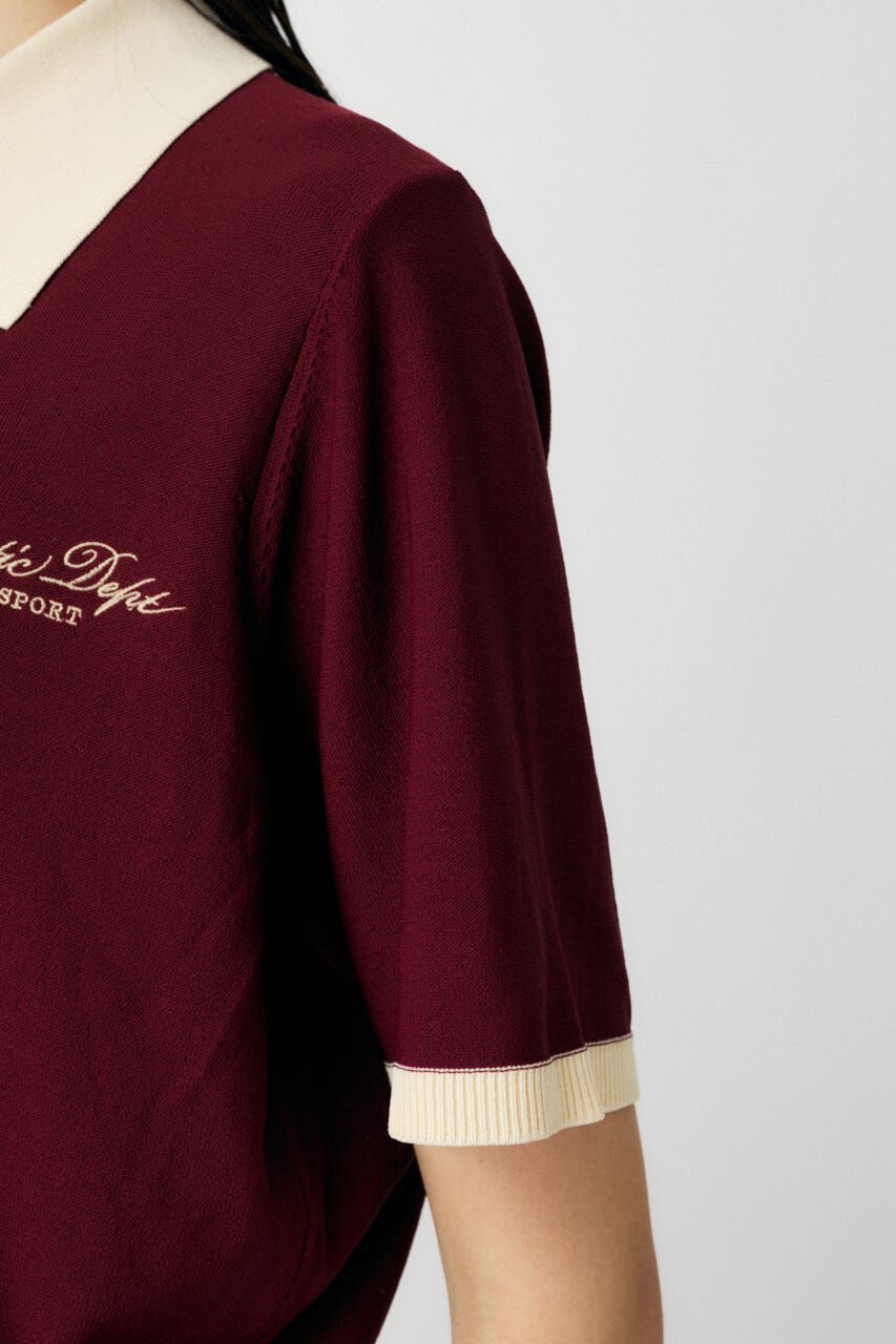 MOUSSY「HALF SLEEVE ニットポロ」|ニット・セーター|