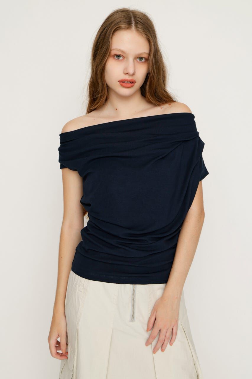 SLY「ONE SHOULDER CUT トップス」|Tシャツ・カットソー|NVY