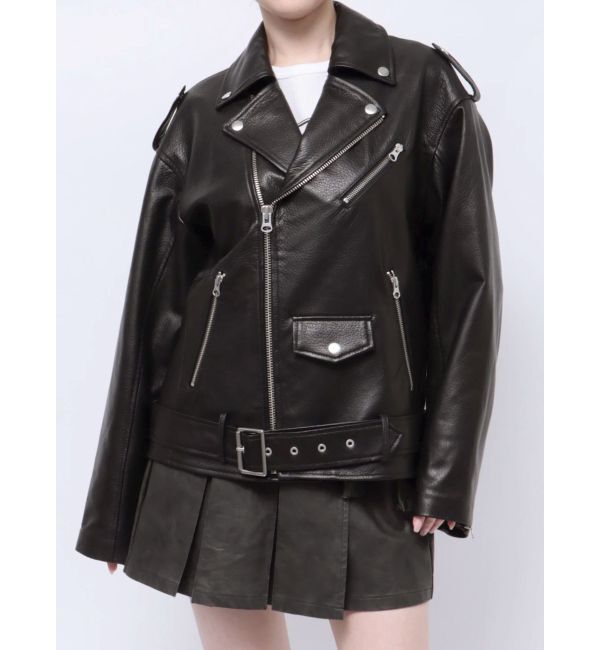 jouetie「【PosTokyo】Real leather riders」|ブルゾン・スタジャン|