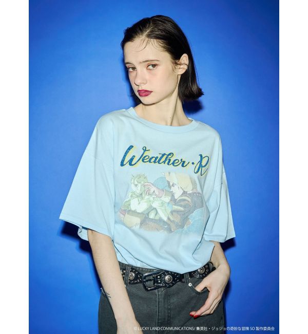 jouetie「【アニメ『ジョジョの奇妙な冒険 ストーンオーシャン』&times;jouetie】オーバーTシャツ」|Tシャツ・カットソー|ブルー