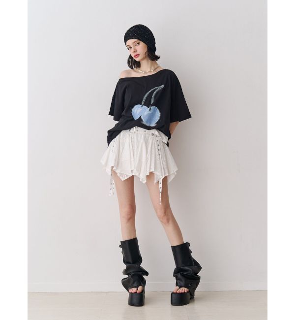 jouetie「チェリーワンショルルーズTシャツ」|Tシャツ・カットソー|