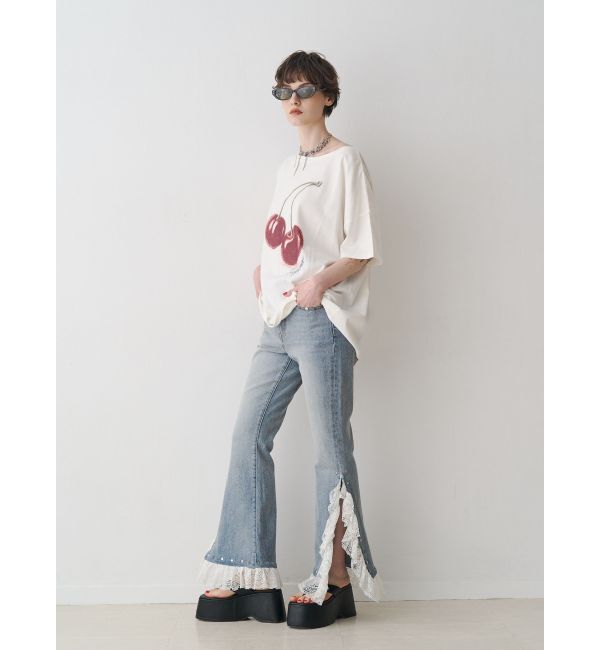 jouetie「チェリーワンショルルーズTシャツ」|Tシャツ・カットソー|