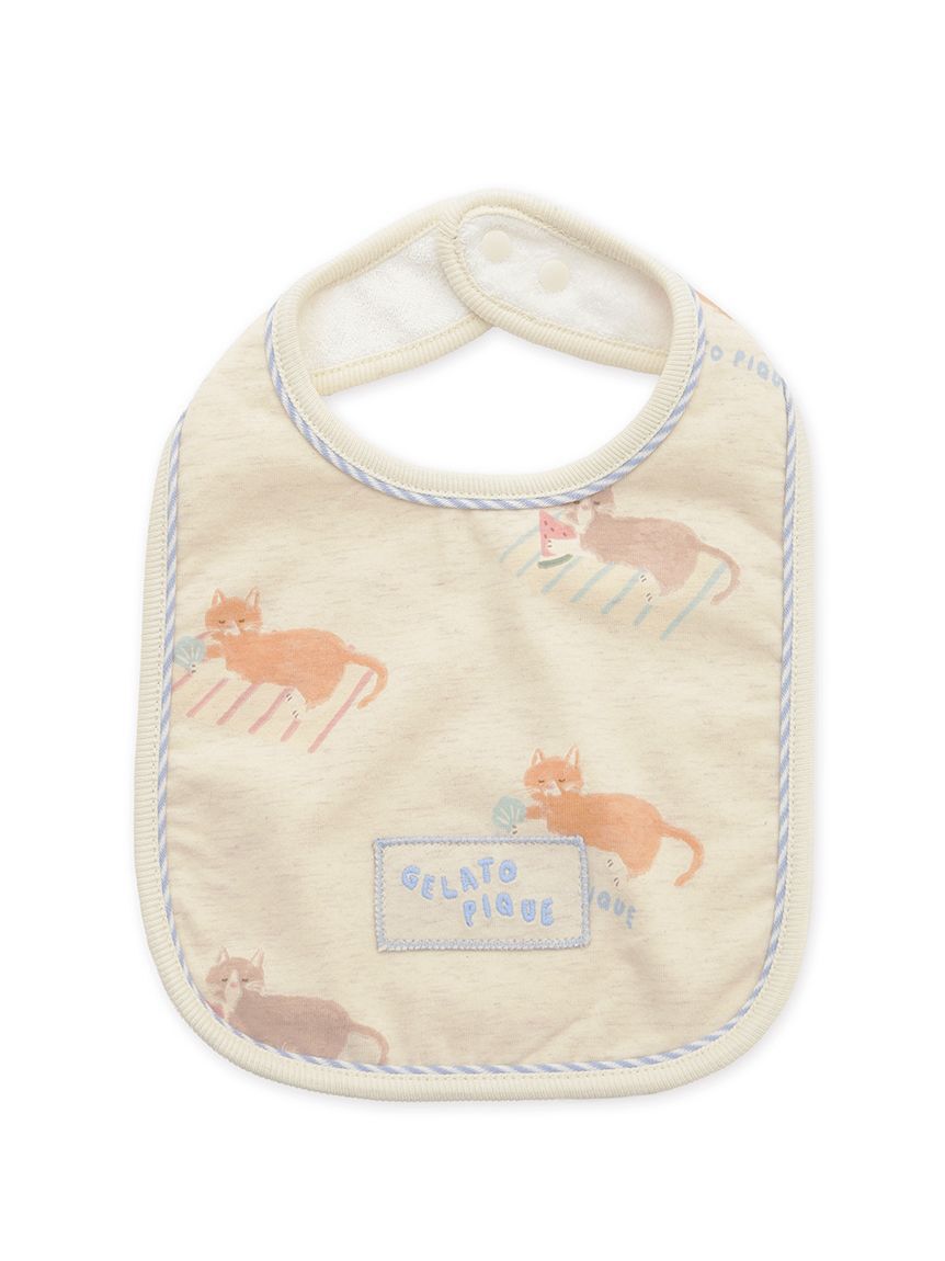 GELATO PIQUE KIDS & BABY「【BABY】シーサイドキャット柄スタイ」|スタイ|OATMEAL