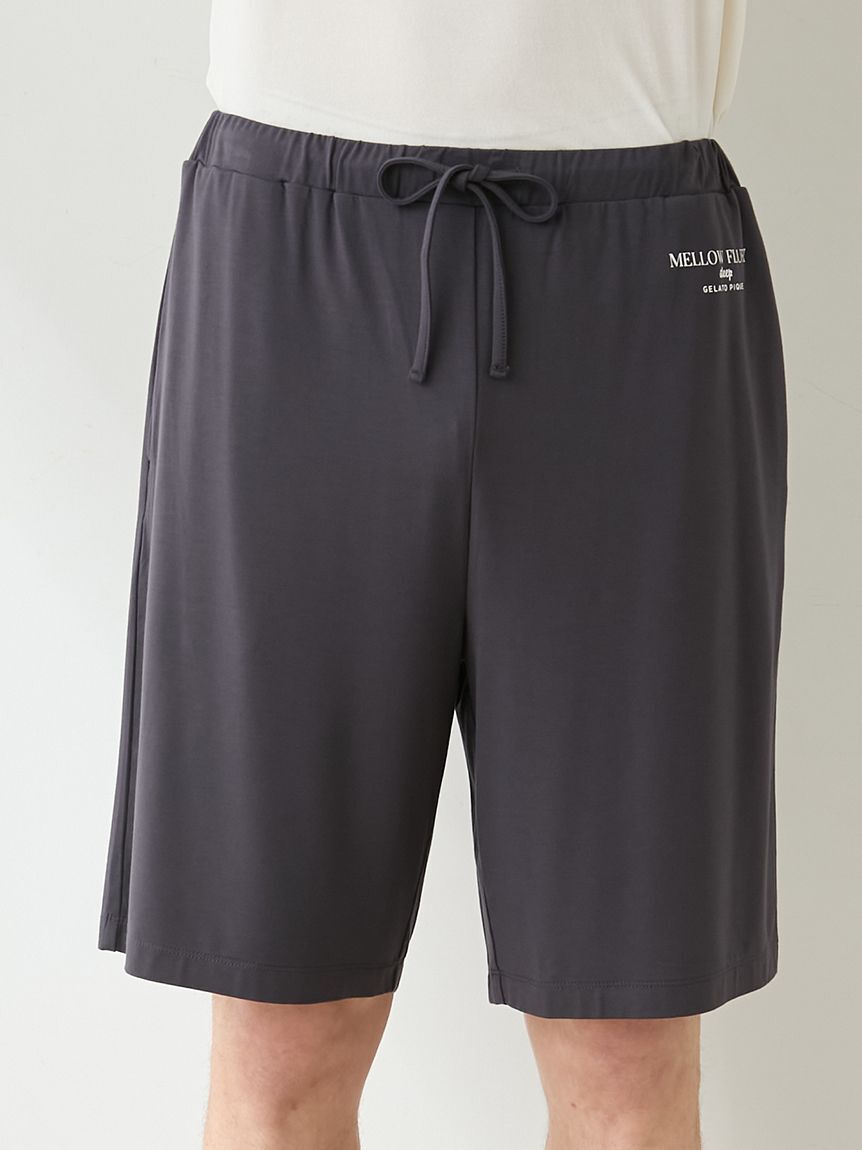 GELATO PIQUE HOMME「【ラッピング済み】【HOMME】【接触冷感】COOLレーヨンデザートロゴTシャツ&ハーフパンツSET」|ルームウェア|