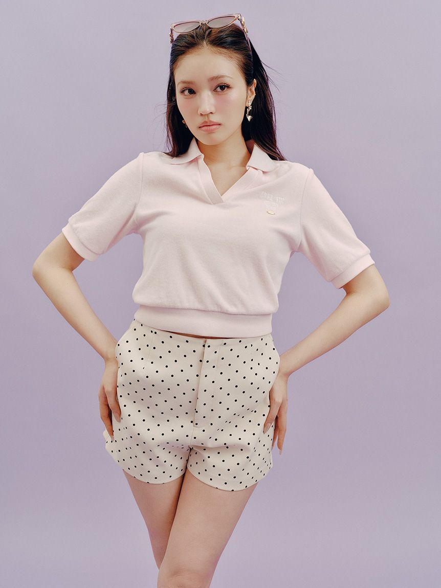 LILY BROWN「【LILY BROWN&times;ANNA SUI】パイルポロトップス」|Tシャツ・カットソー|