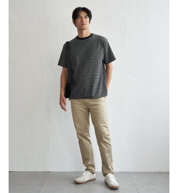 ikka「【お得だ値】冷感コットンドロストボーダーTシャツ」|Tシャツ・カットソー|