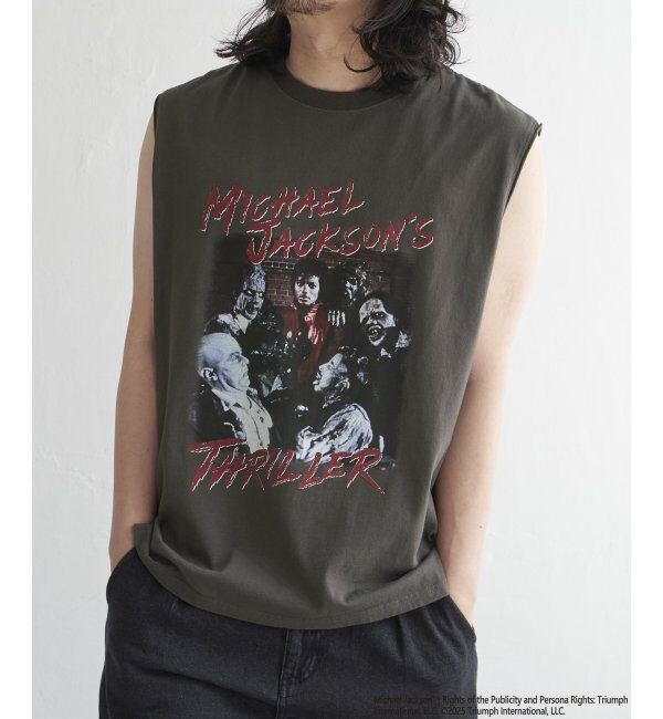 VENCE share style「Michael Jackson マイケル・ジャクソン ノースリーブ」|Tシャツ・カットソー|チャコール