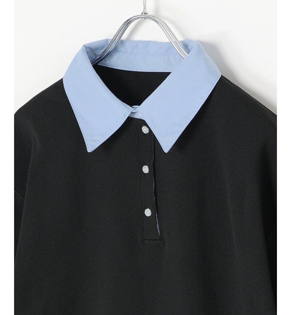 VENCE share style「シャツ襟 半袖ポロニット」|シャツ・ブラウス|
