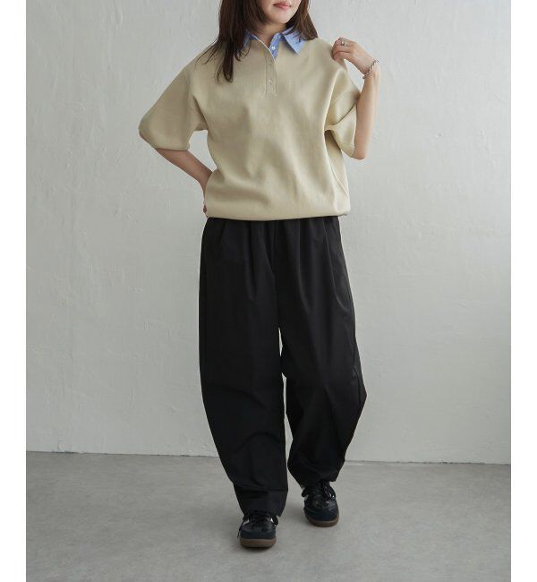 VENCE share style「シャツ襟 半袖ポロニット」|シャツ・ブラウス|