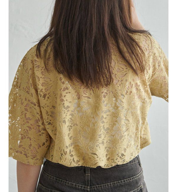 VENCE share style「シアーレース半袖プルオーバー」|その他|