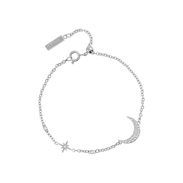 OLIVIA BURTON 「〈OLIVIA BURTON(ｵﾘﾋﾞｱﾊﾞｰﾄﾝ)〉ｾﾚｽﾃｨｱﾙ ﾉｰｽｽﾀｰ&ﾑｰﾝ ｼﾙﾊﾞｰﾌﾞﾚｽﾚｯﾄ」|ブレスレット・バングル|SILVER