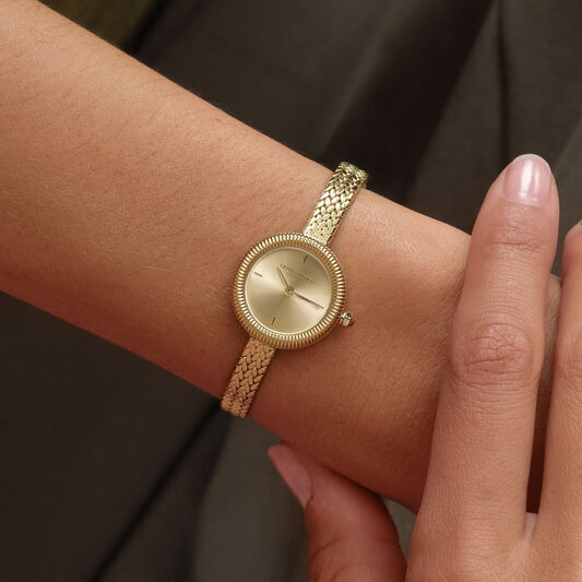 OLIVIA BURTON 「〈OLIVIA BURTON(ｵﾘﾋﾞｱﾊﾞｰﾄﾝ)〉ｸﾗｼｯｸ 20mm　ﾌｧｲﾝﾘｰｺﾞｰﾙﾄﾞﾒｯｼｭ」|腕時計|YELLOW GOLD