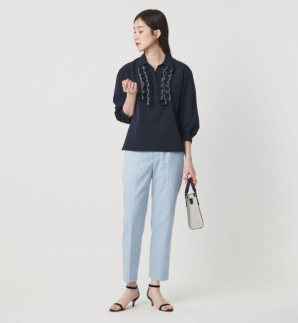 UNITED ARROWS「シャイニー スリム パンツ ‐ストレッチ ウォッシャブル‐」|スラックス|