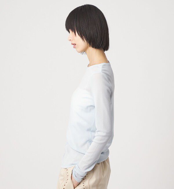 EMMEL REFINES「＜EMMEL REFINES＞EM ソフトチュール シアークルーネック」|Tシャツ・カットソー|