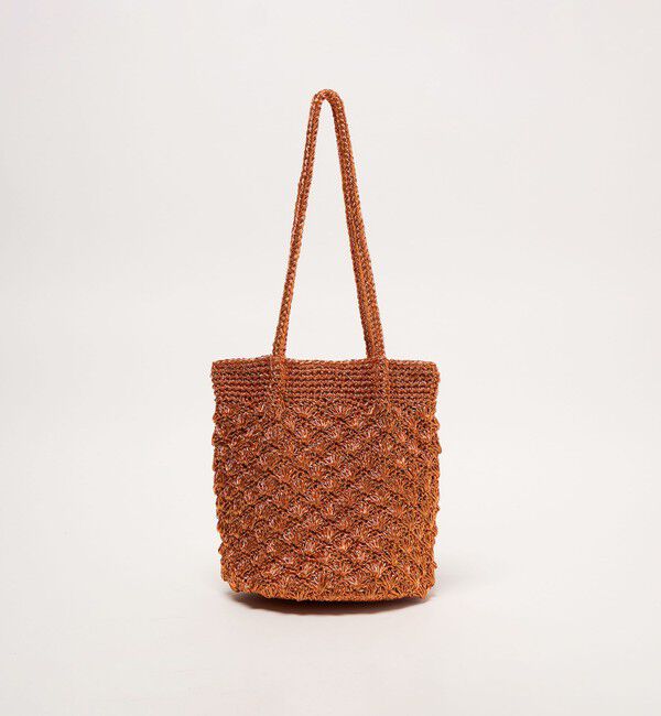 UNITED ARROWS green label relaxing「メタリックヤーンレーシー トートバッグ / ショルダーバッグ」|ショルダー・メッセンジャー|ORANGE