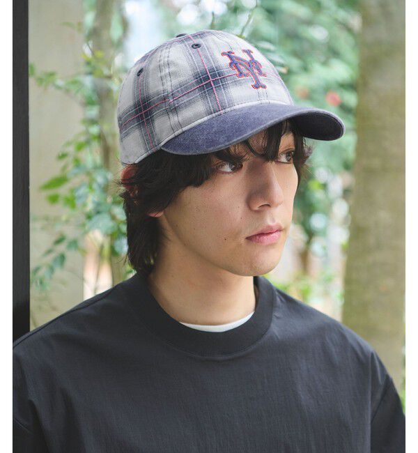 UNITED ARROWS green label relaxing「【別注】＜NEW ERA＞GLR チェック 9THIRTY キャップ」|キャップ・キャスケット|NAVY