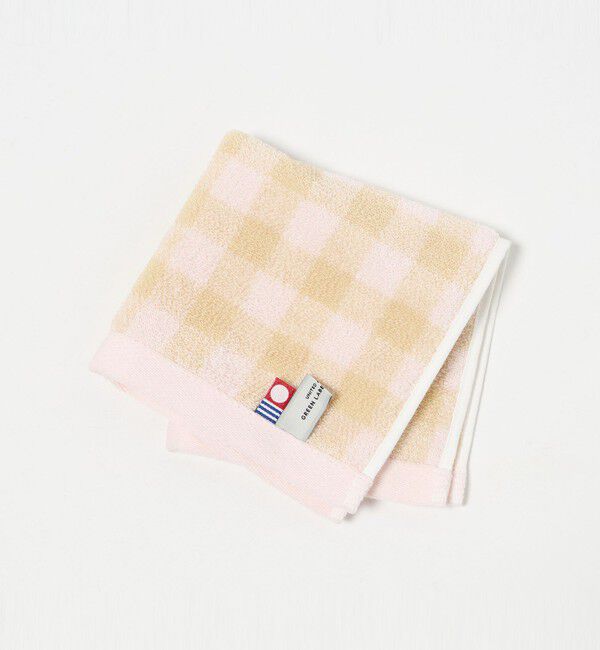 UNITED ARROWS green label relaxing「チェック タオルハンカチ」|タオル|LT.PINK